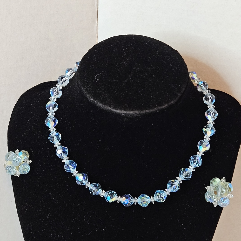 Vintage 50s ice blue Matching set